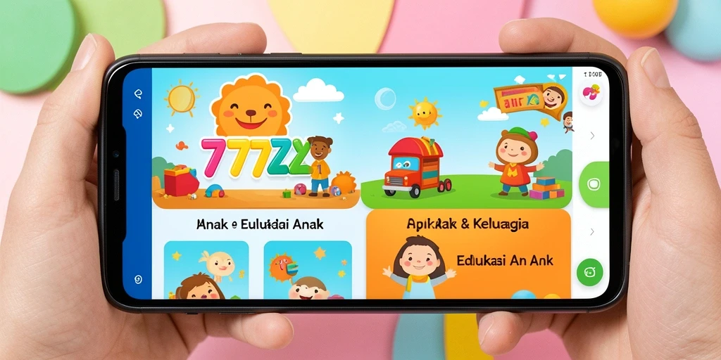 Antarmuka aplikasi Edukasi Anak yang interaktif dan menarik.