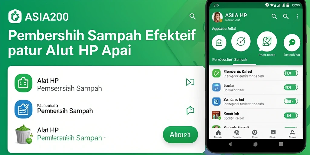 Antarmuka sederhana dan mudah digunakan dalam aplikasi Pembersih Sampah.