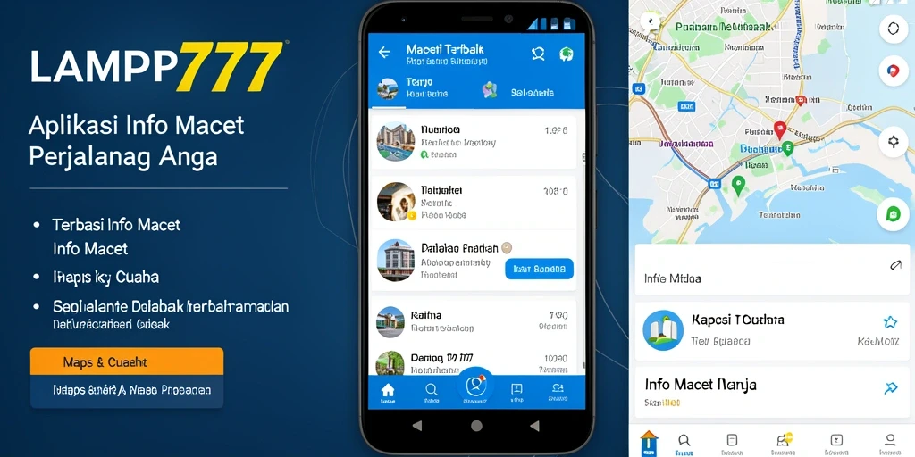 Tampilan antarmuka LAMPU777 yang menampilkan informasi kemacetan terkini.