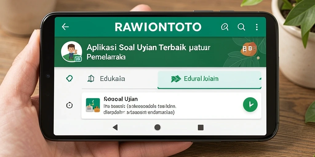 Tampilan antarmuka utama RAWONTOTO untuk pembelajaran Soal Ujian.