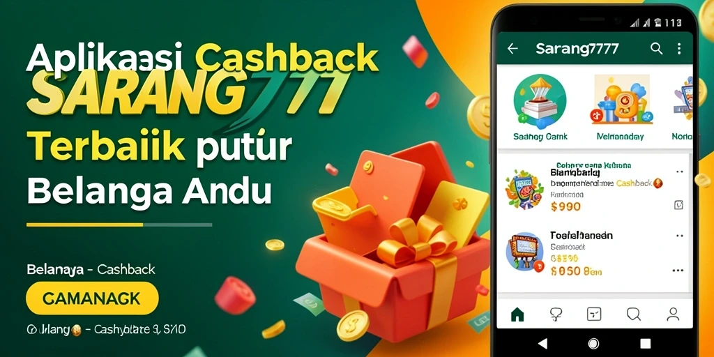 Tampilan antarmuka SARANG777 yang intuitif untuk fungsi Cashback.