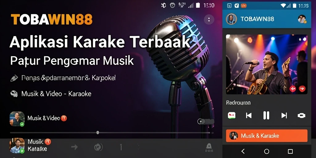 Tampilan antarmuka TOBAWIN88 yang intuitif dan menarik untuk pengalaman Karaoke.
